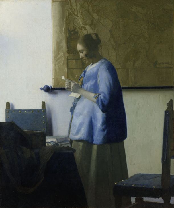 Woman reading a letter.  Johannes Vermeer, 1663.  Rijksmuseum, Amsterdam.